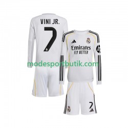 Real Madrid Matchtröja Vinicius Junior 7 Hemma 2025-2026 Långärmad ,Fotbollsställ Barn