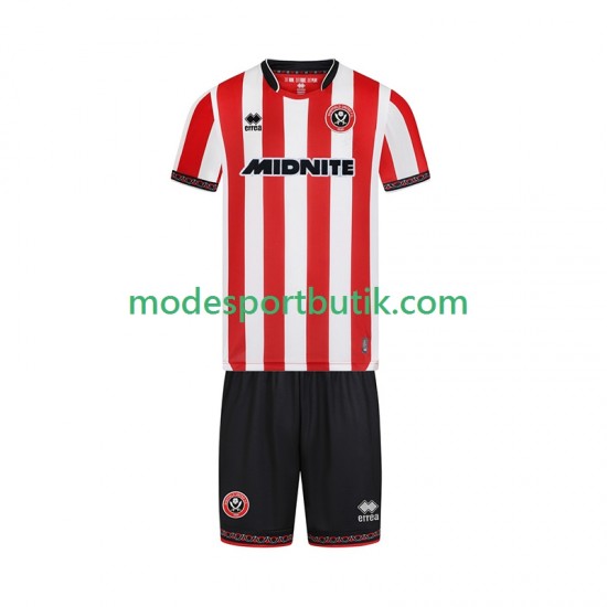 Sheffield United Matchtröja Hemma 2025-2026 Kortärmad ,Fotbollsställ Barn