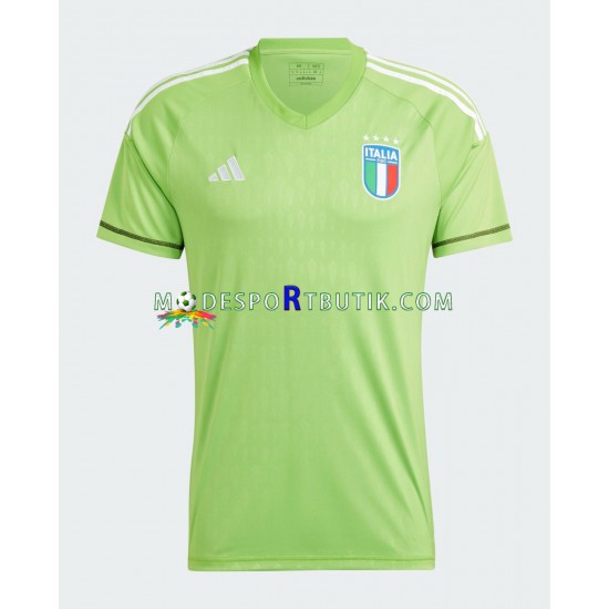 Italien Football Jersey Mens Målvakt Hemma 2023 Kortärmad