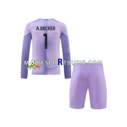 Liverpool Matchtröja A.Becker 1 Målvakt Hemma 2022-23 Långärmad ,Fotbollsställ Barn