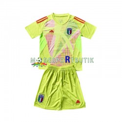 Italien Matchtröja Målvakt Hemma Euro 2024 Kortärmad ,Fotbollsställ Barn
