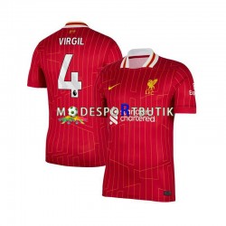 Liverpool Matchtröja Virgil van Dijk 4 Hemma 2024-2025 Kortärmad ,Herr