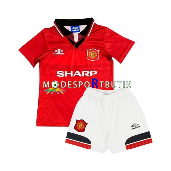 Manchester United Matchtröja 1994 Retro Hemma Kortärmad ,Fotbollsställ Barn