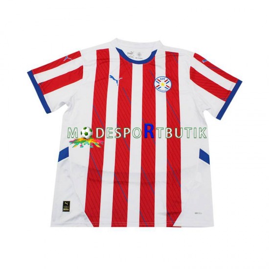 Matchtröja Paraguay Hemma 2024 Kortärmad ,Herr