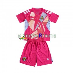 Skottland Matchtröja Målvakt Tredje Euro 2024 Kortärmad ,Fotbollsställ Barn