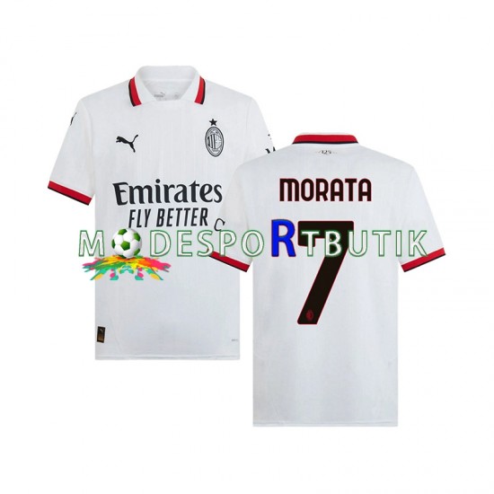 AC Milan Matchtröja Morata 7 Borta 2024-2025 Kortärmad ,Herr