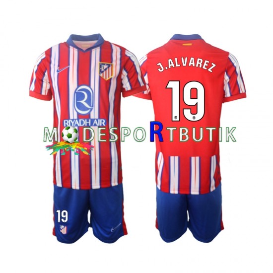 Atlético Madrid Matchtröja J.Alvarez 19 Hemma 2024-2025 Kortärmad ,Fotbollsställ Barn