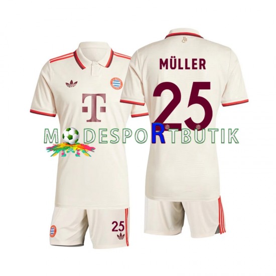 FC Bayern München Matchtröja Muller 25 Tredje 2024-2025 Kortärmad ,Fotbollsställ Barn