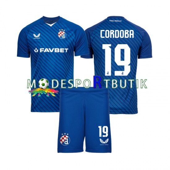 Dinamo Zagreb Matchtröja Juan Cordoba 19 Hemma 2024-2025 Kortärmad ,Fotbollsställ Barn