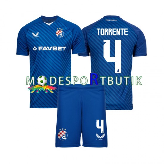 Dinamo Zagreb Matchtröja Torrente 4 Hemma 2024-2025 Kortärmad ,Fotbollsställ Barn