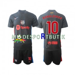 FC Barcelona Matchtröja Ronaldinho 10 Borta 2024-2025 Kortärmad ,Fotbollsställ Barn