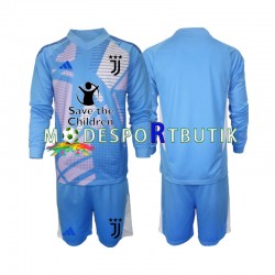 Juventus Matchtröja Blå Målvakt Hemma 2024-2025 Långärmad ,Fotbollsställ Barn