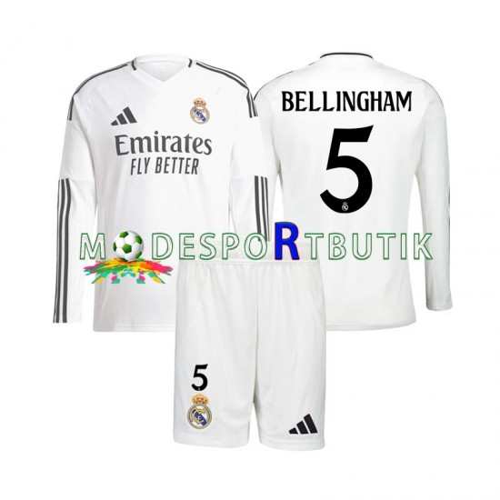 Real Madrid Matchtröja Jude Bellingham 5 Hemma 2024-2025 Långärmad ,Fotbollsställ Barn Real Madrid Matchtröja Jude Bellingham 5 Hemma 2024-2025 Långärmad ,Fotbollsställ Barn