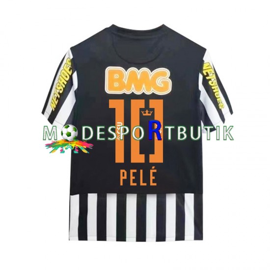 Matchtröja Santos PELE 10 -2012 Retro Borta 2011 Kortärmad ,Herr