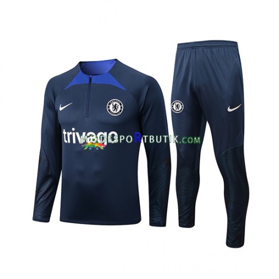 Chelsea Tränings Sweatshirtställ Blå 2022-23