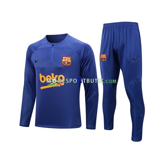 FC Barcelona Tränings Sweatshirtställ Blå 2022-23