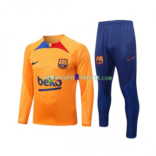 FC Barcelona Tränings Sweatshirtställ Orange 2022-23