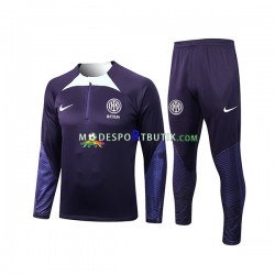 Inter Milan Tränings Sweatshirtställ Lila 2022-23