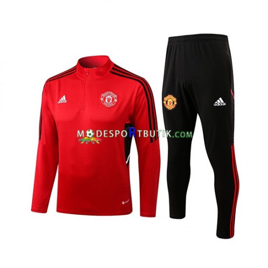 Manchester United Tränings Sweatshirtställ Röd 2022-23