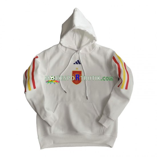 Spanien Hoodie Tröja Vit 2022-23 ,Herr