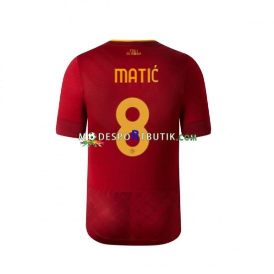 AS Roma Matchtröja Matic 8 Hemma 2022-23 Kortärmad ,Herr