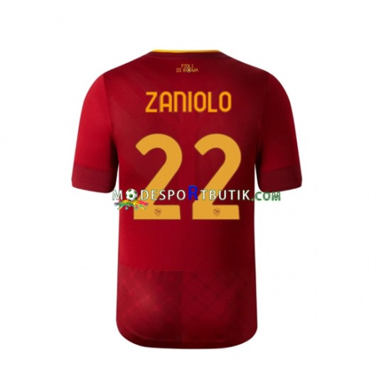 AS Roma Matchtröja Zaniolo 22 Hemma 2022-23 Kortärmad ,Herr