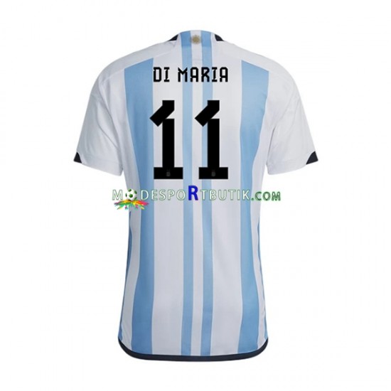 Argentina Matchtröja Di Maria 11 Hemma VM 2022 Kortärmad ,Herr