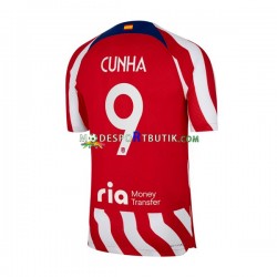 Atlético Madrid Matchtröja Matheus Cunha 9 Hemma 2022-23 Kortärmad ,Herr