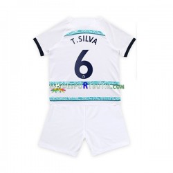 Chelsea Matchtröja T. Silva 6 Borta 2022-23 Kortärmad ,Fotbollsställ Barn