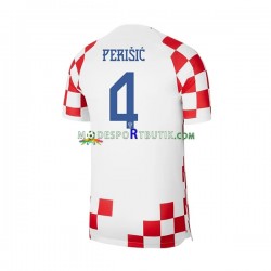 Kroatien Matchtröja Perisic 4 Hemma VM 2022 Kortärmad ,Herr