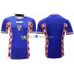 Kroatien Matchtröja Retro Borta 1998 Kortärmad ,Herr