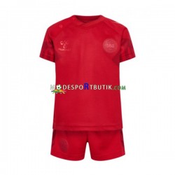 Danmark Matchtröja Hemma VM 2022 Kortärmad ,Fotbollsställ Barn