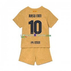 FC Barcelona Matchtröja Ansu Fat 10 Borta 2022-23 Kortärmad ,Fotbollsställ Barn