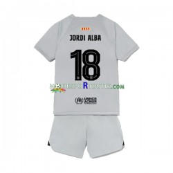 FC Barcelona Matchtröja Jordi Alba 18 Tredje 2022-23 Kortärmad ,Fotbollsställ Barn