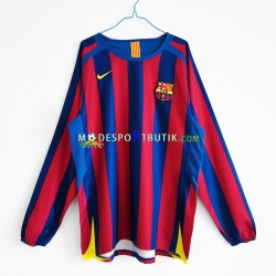 FC Barcelona Matchtröja Retro Hemma 2005-2006 Långärmad ,Herr