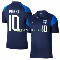 Finland Matchtröja Teemu Pukki 10 Euro 2020 Borta Kortärmad ,Herr