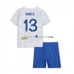 Frankrike Matchtröja Kante 13 Borta VM 2022 Kortärmad ,Fotbollsställ Barn