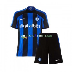 Inter Milan Matchtröja Hemma 2022-23 Kortärmad ,Fotbollsställ Barn