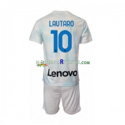 Inter Milan Matchtröja Lautaro Martinez 10 Borta 2022-23 Kortärmad ,Fotbollsställ Barn