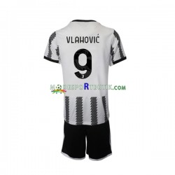 Juventus Matchtröja Vlahovic 9 Hemma 2022-23 Kortärmad ,Fotbollsställ Barn