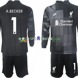 Liverpool Matchtröja A.BECKER 1 Målvakt Tredje 2021-22 Långärmad ,Fotbollsställ Barn