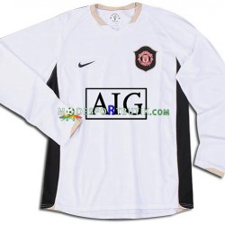 Manchester United Matchtröja -2007 Retro Borta 2006 Långärmad ,Herr