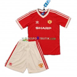 Manchester United Matchtröja 1984 Retro Hemma Kortärmad ,Fotbollsställ Barn