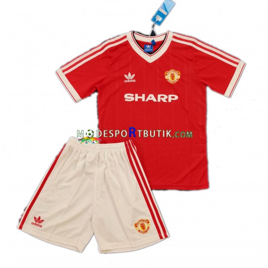 Manchester United Matchtröja 1984 Retro Hemma Kortärmad ,Fotbollsställ Barn