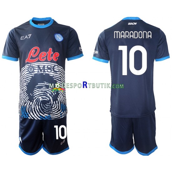 SSC Napoli Matchtröja Diego Maradona 10 Special 2 Hemma 2021-22 Kortärmad ,Fotbollsställ Barn