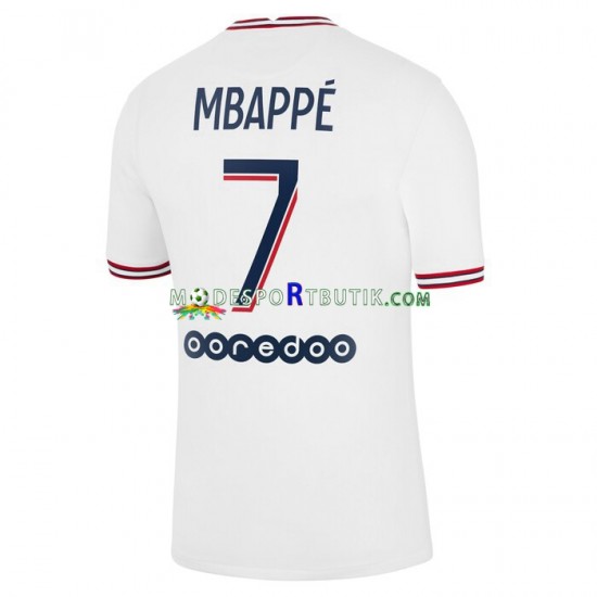 Paris Saint-Germain Matchtröja Mbappé Kylian 7 Fjärde 2021-22 Kortärmad ,Herr