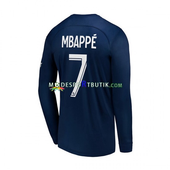 Paris Saint-Germain Matchtröja Mbappé 7 Hemma 2022-23 Långärmad ,Herr