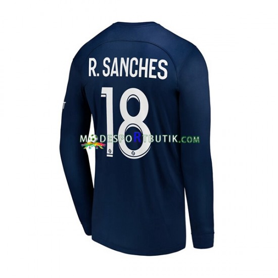 Paris Saint-Germain Matchtröja R.Sanches 18 Hemma 2022-23 Långärmad ,Herr