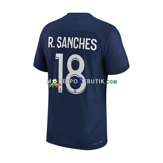 Paris Saint-Germain Matchtröja R.Sanches 18 Hemma 2022-23 Kortärmad ,Herr