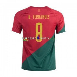 Portugal Matchtröja B.Fernandes 8 Hemma VM 2022 Kortärmad ,Herr